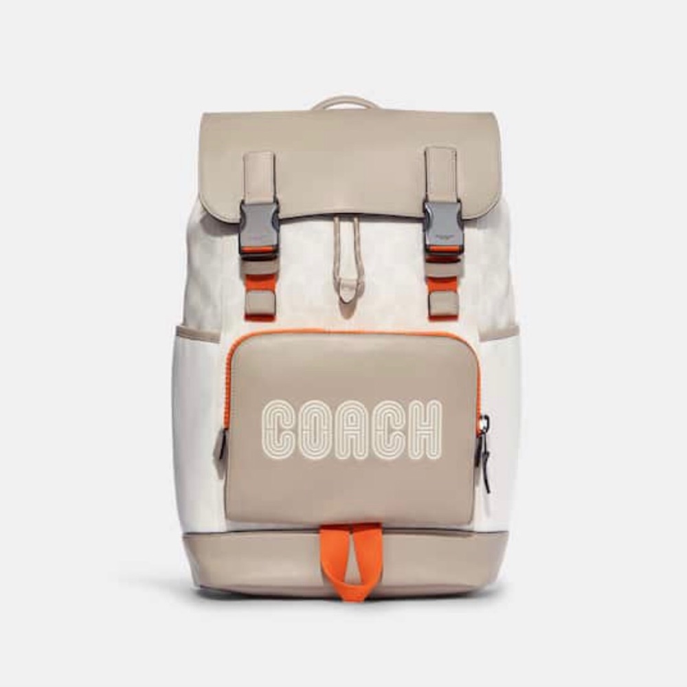COACH TRACK BACKPACK IN COLORBLOCK LEATHER WITH SIGNATURE PRINT - SOLDOUT - NWT